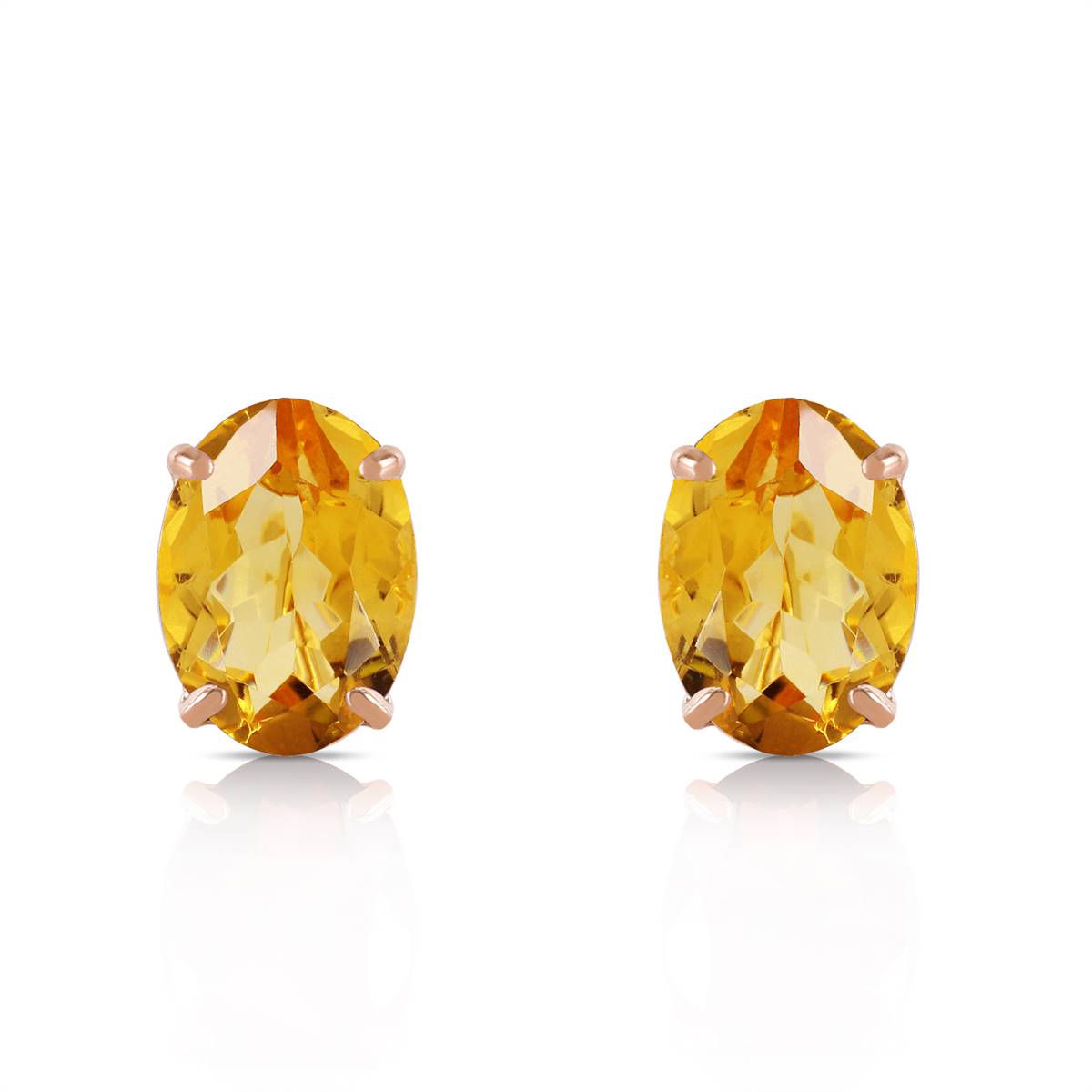 1.8 Carat 14K Solid Yellow Gold A Bee Or Two Citrine Earrings