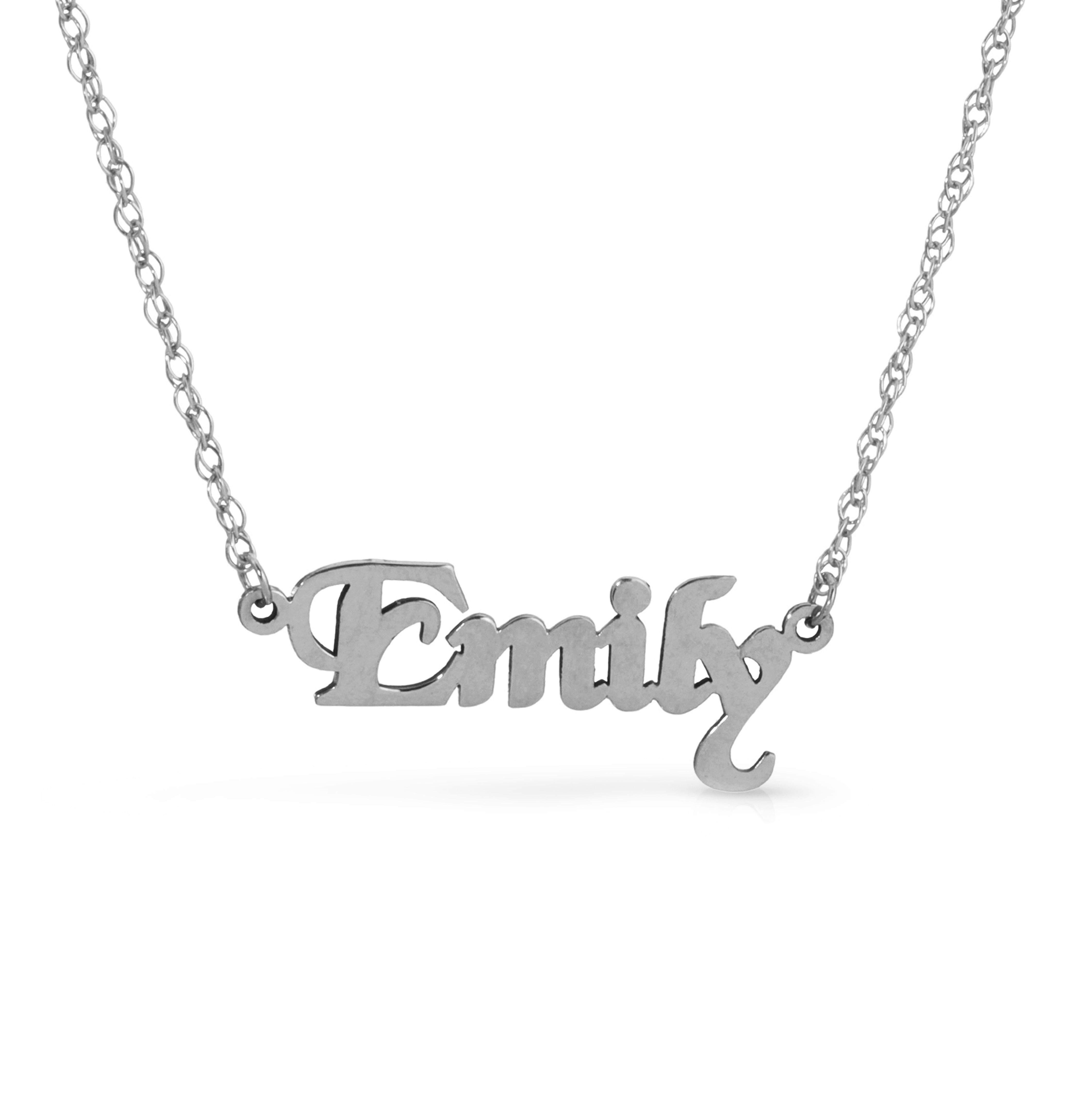 Copy of Customized name Necklace in 14k Solid Gold Plate -18 inch rope chain 1.15mm