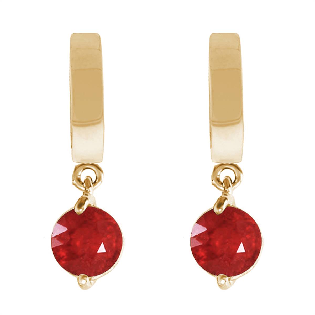 2.5 Carat 14K Solid Yellow Gold Frida Ruby Earrings