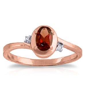 0.51 Carat 14K Solid Rose Gold Atlantis Garnet Diamond Ring