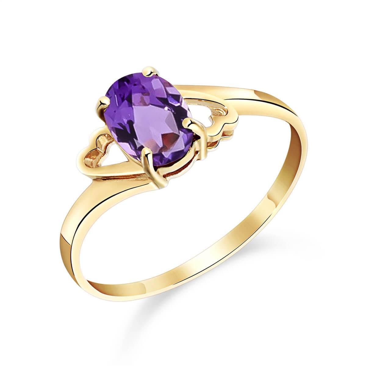 0.75 Carat 14K Solid Yellow Gold She Speculates Amethyst Ring