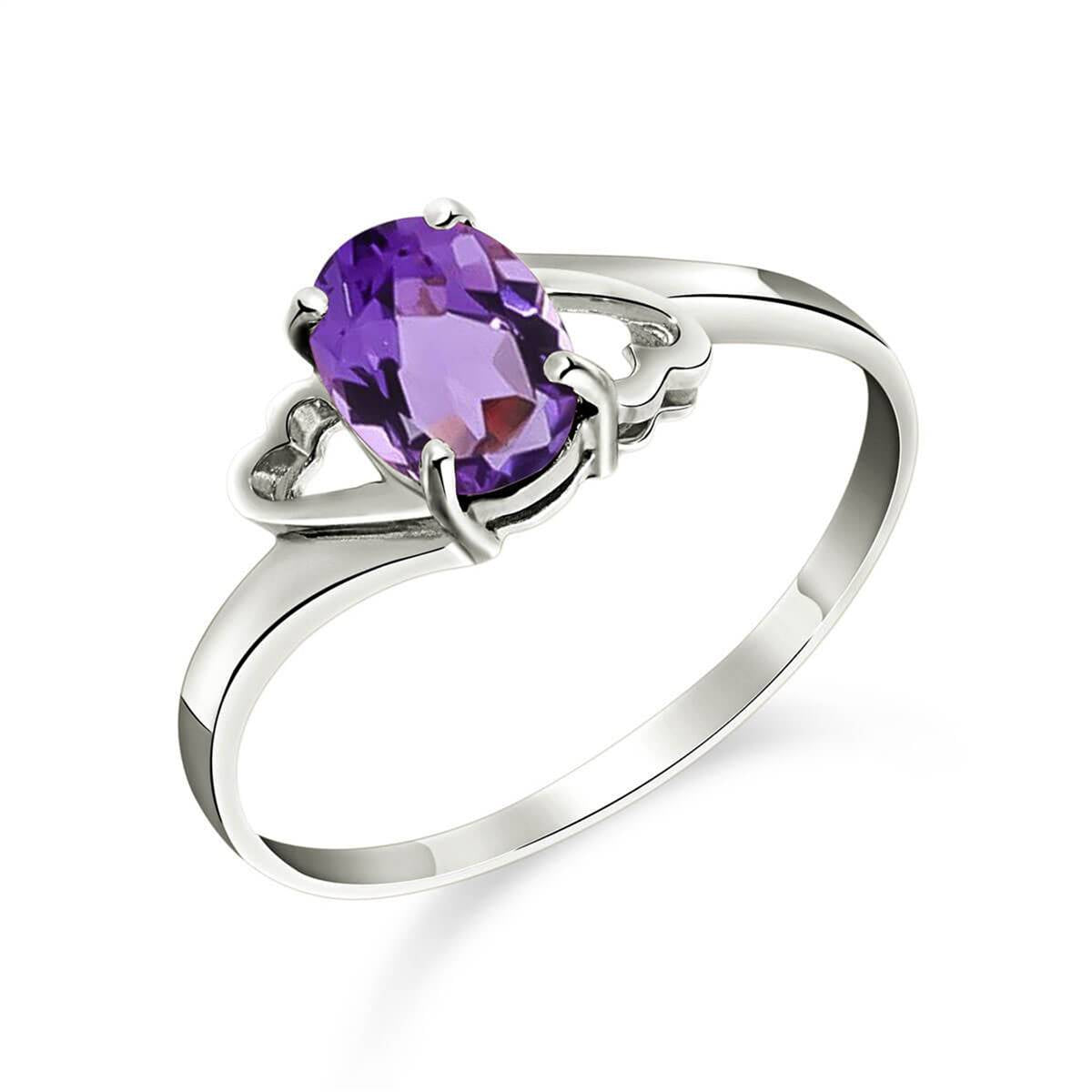 0.75 Carat 14K Solid White Gold Success By Degrees Amethyst Ring