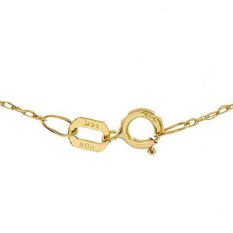 14K. Gold Necklace w/ Garnets & Pearl
