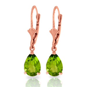3 Carat 14K Solid White Gold Right Decisions Peridot Earrings