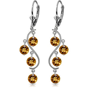 4.95 Carat 14K Solid Yellow Gold Epic Love Citrine Earrings