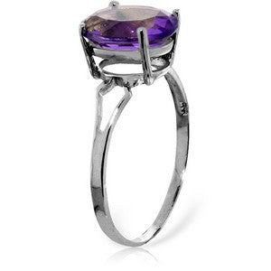 2.2 Carat 14K Solid White Gold Power Of Forgiveness Amethyst Ring