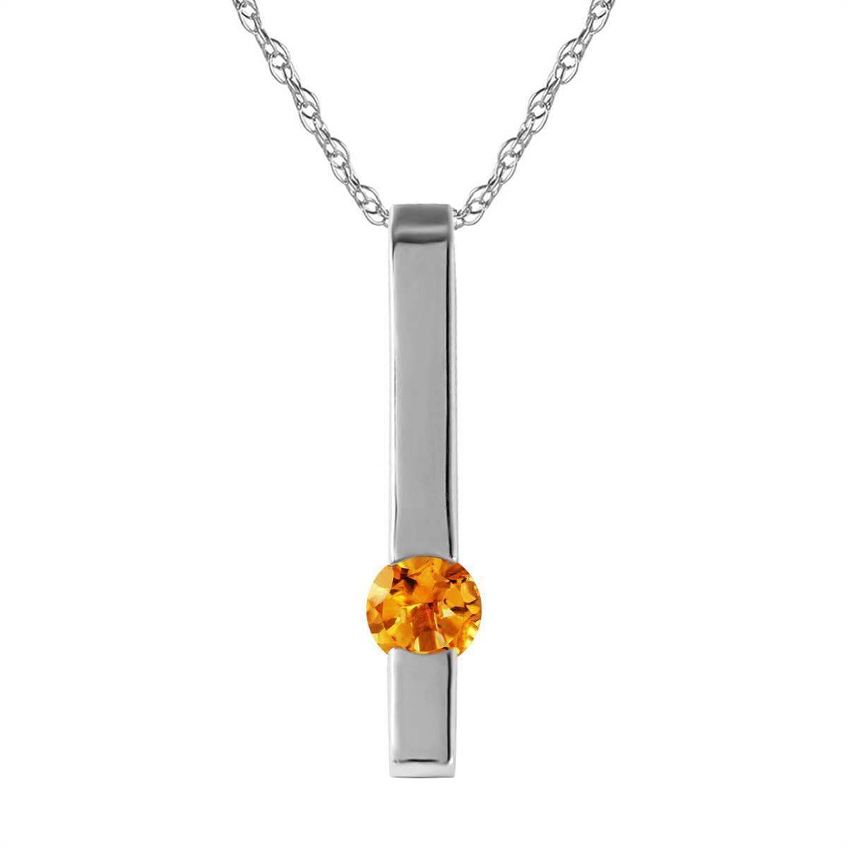0.25 Carat 14K Solid White Gold Necklace Naturalcitrine