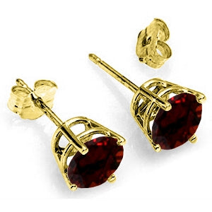 3.1 Carat 14K Solid Yellow Gold Dream Your Heart Garnet Earrings