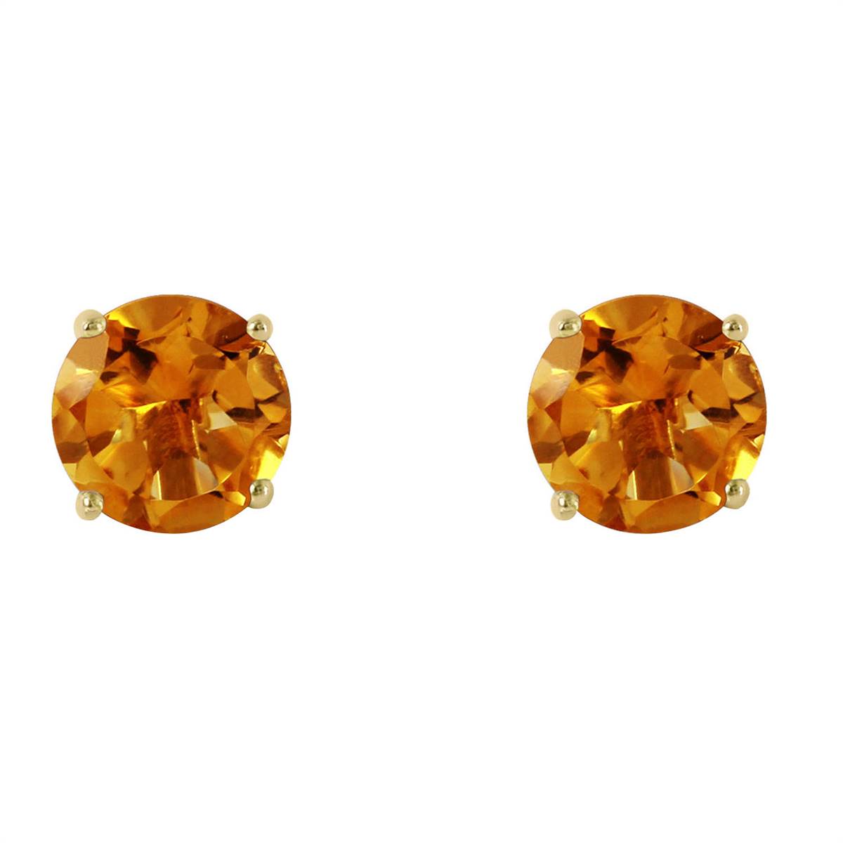 3.1 Carat 14K Solid Yellow Gold I Saw The Sun Citrine Earrings