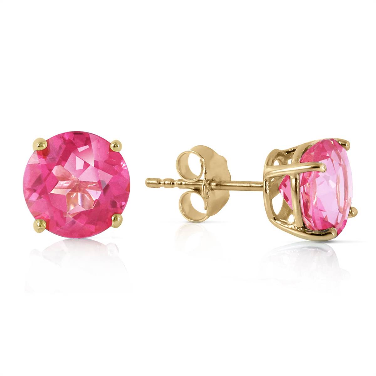 3.1 CTW 14K Solid Gold Precisely Why Pink Topaz Earrings Get this ...