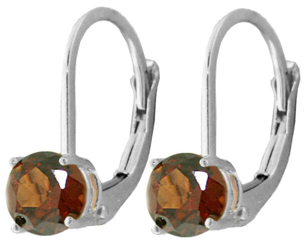 1.2 Carat 14K Solid Yellow Gold Iris Garnet Earrings