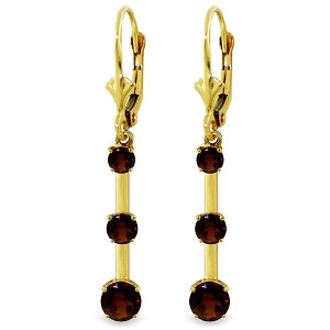 2.5 Carat 14K Solid Yellow Gold Generosity Garnet Earrings