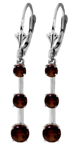 2.5 Carat 14K Solid Yellow Gold Generosity Garnet Earrings