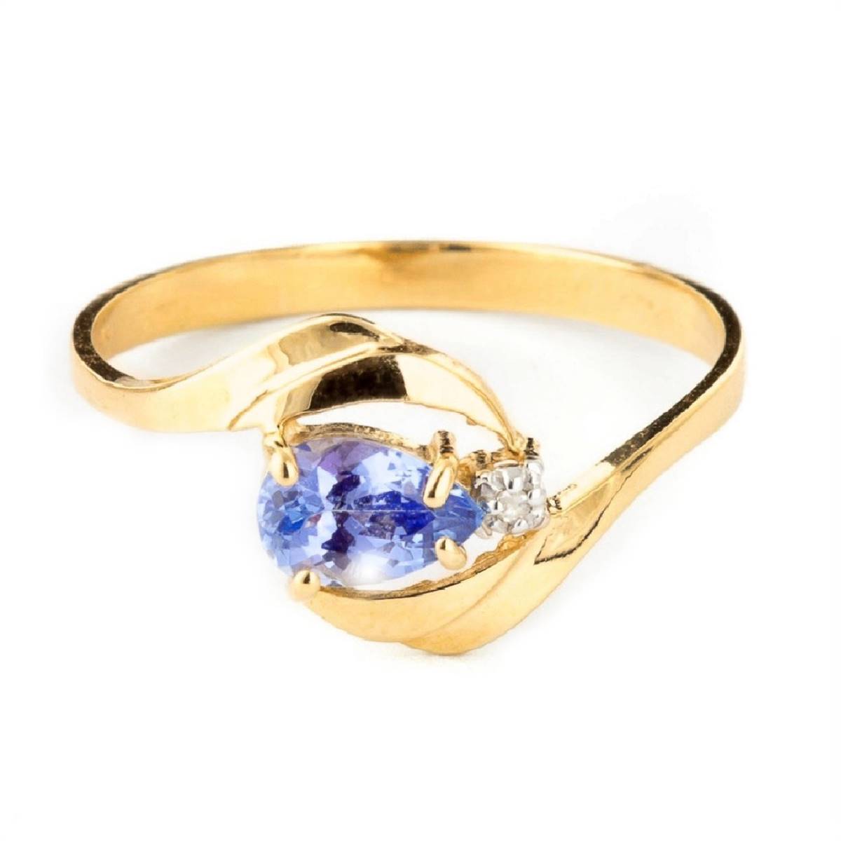 0.51 Carat 14K Solid Yellow Gold Daffodil Delight Tanzanite Diamond Ring