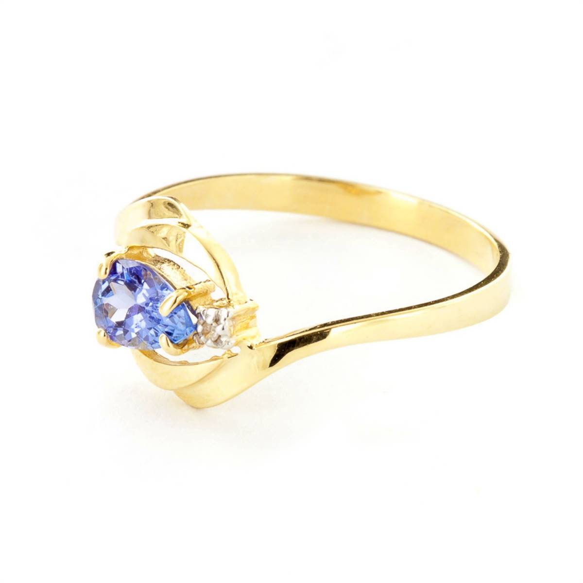 0.51 Carat 14K Solid Yellow Gold Daffodil Delight Tanzanite Diamond Ring