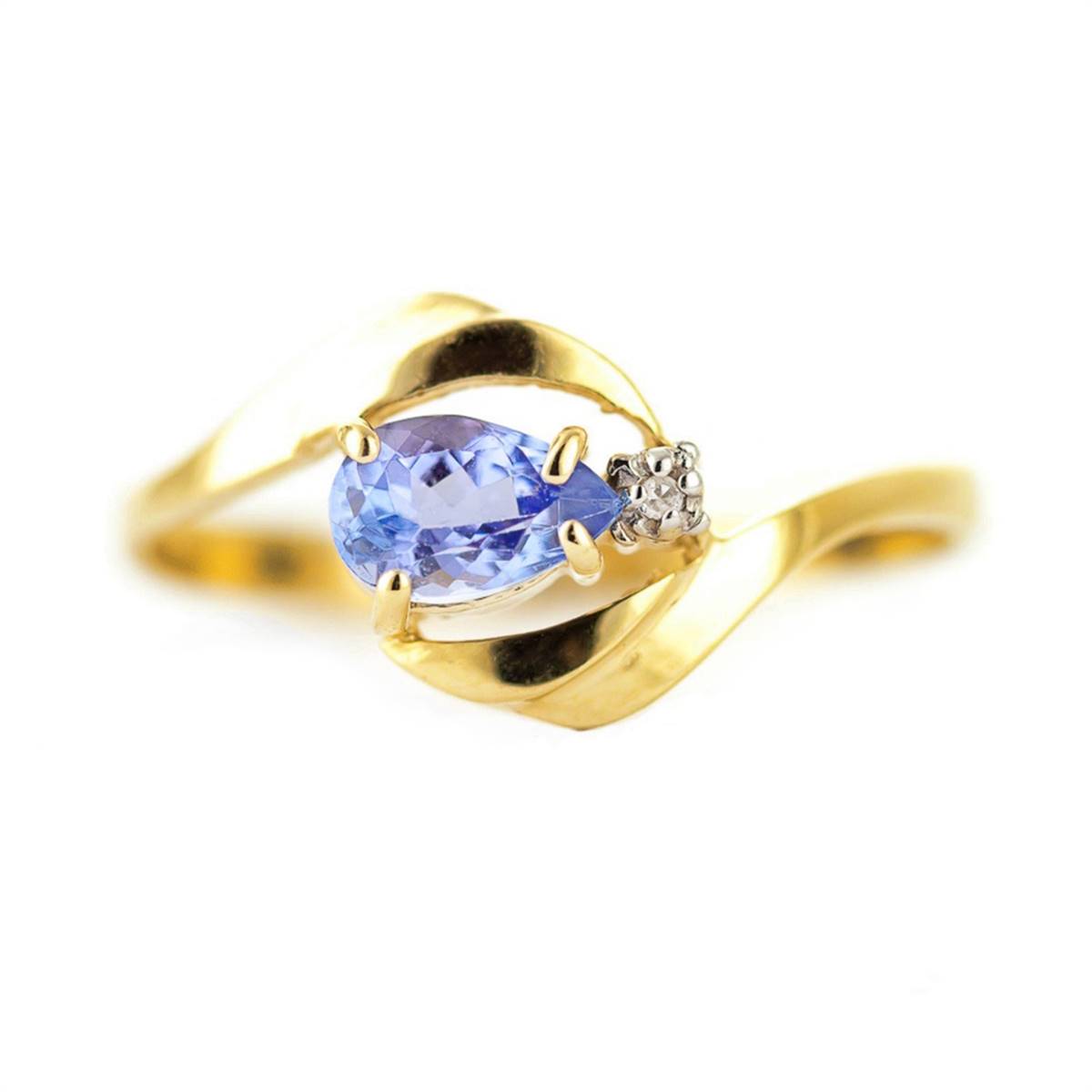 0.51 Carat 14K Solid Yellow Gold Daffodil Delight Tanzanite Diamond Ring