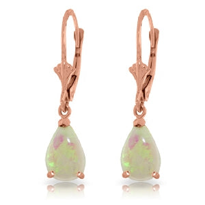 1.55 Carat 14K Solid Rose Gold Opal Glamour Earrings