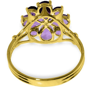 2.43 Carat 14K Solid Yellow Gold What Lies Ahead Amethyst Ring