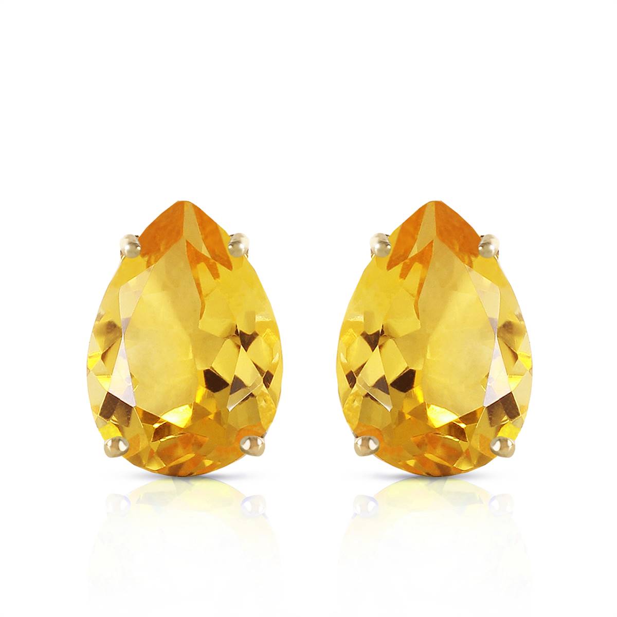 10 Carat 14K Solid Yellow Gold Inspiration Citrine Earrings