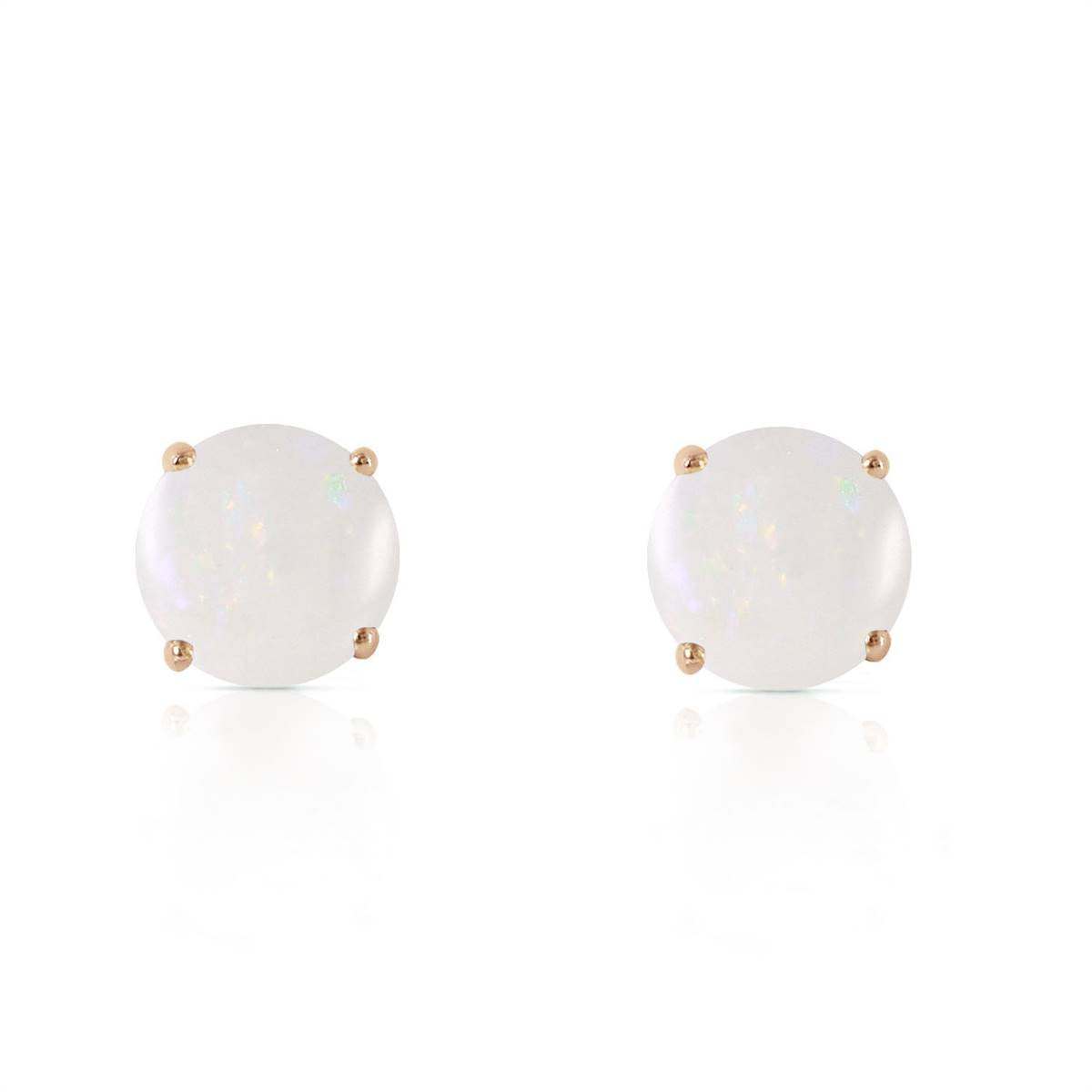 0.7 Carat 14K Solid Yellow Gold Opal Guest Opal Earrings
