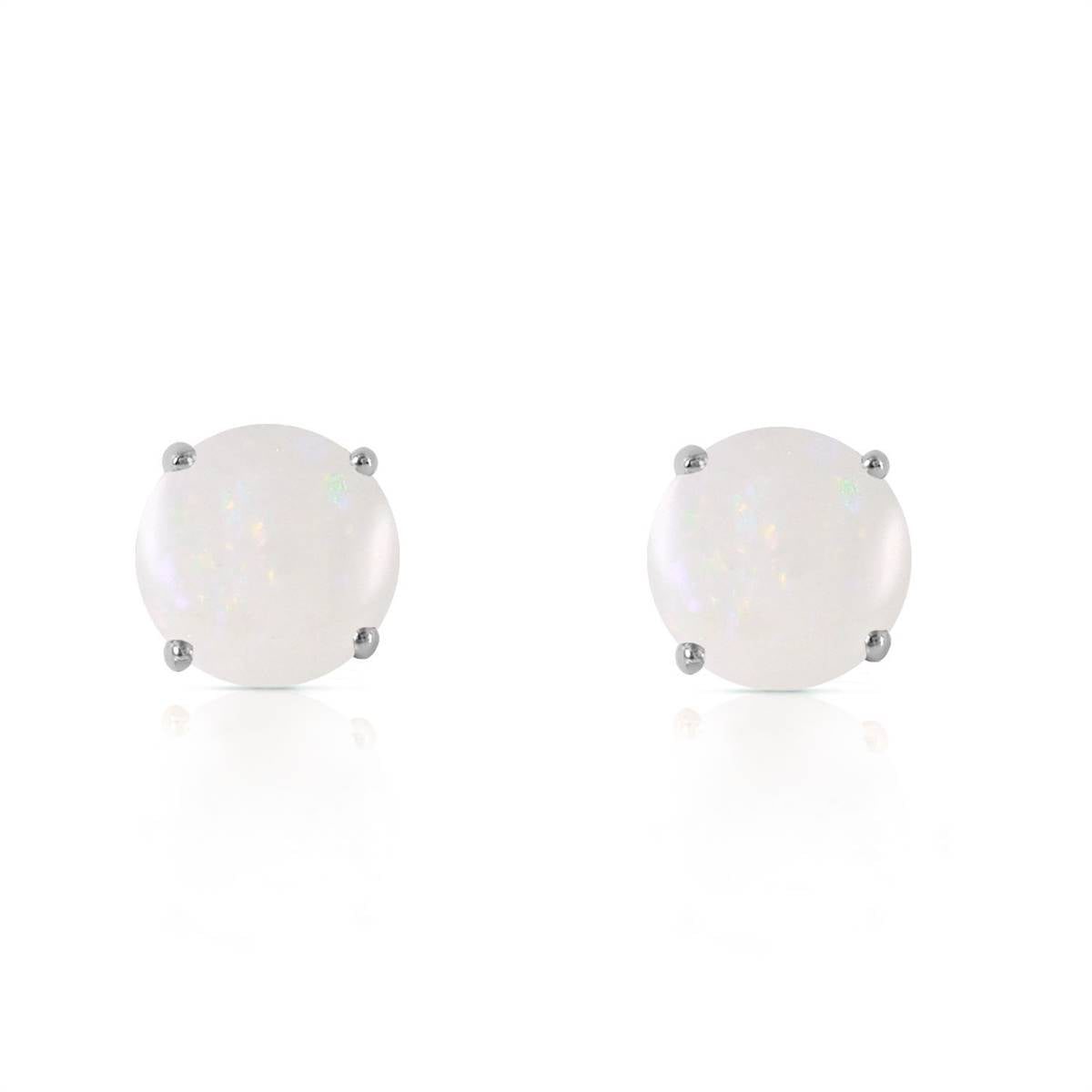 0.7 Carat 14K Solid White Gold Whatever It Takes Opal Earrings
