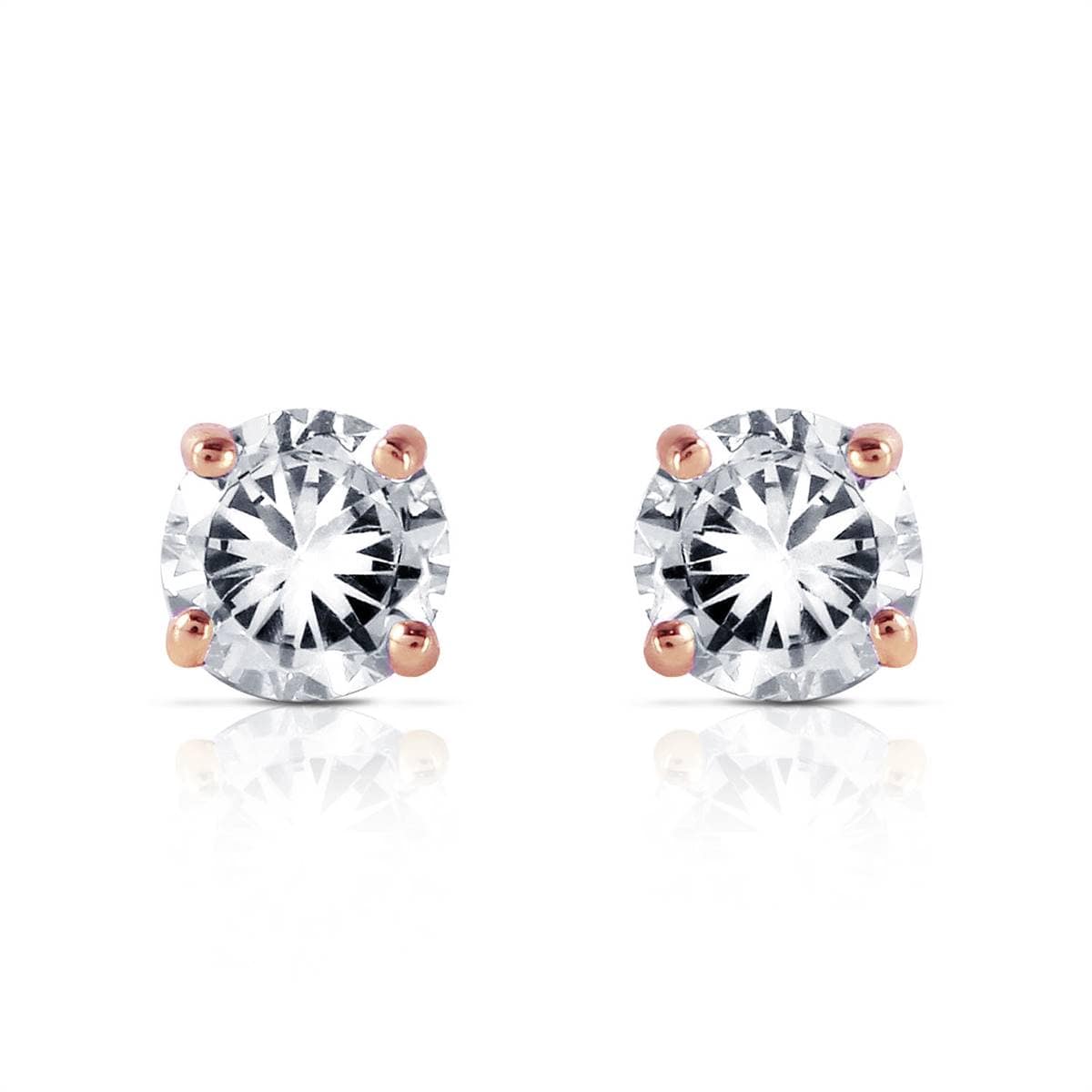 0.3 Carat 14K Solid Rose Gold Stud Earrings 0.30 Carat Natural Diamond