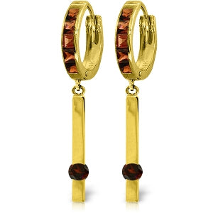 1.35 Carat 14K Solid Yellow Gold Worthwhile Garnet Earrings
