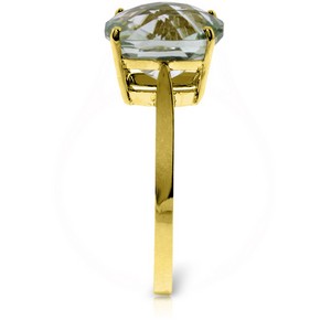 3.6 Carat 14K Solid Yellow Gold Cabaret Green Amethyst Ring