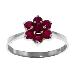 0.66 Carat 14K Solid Yellow Gold Moment Of Peace Ruby Ring