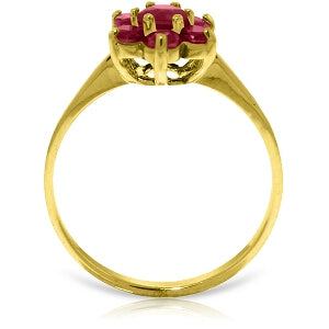 0.66 Carat 14K Solid Yellow Gold Moment Of Peace Ruby Ring