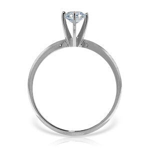 0.5 Carat 14K Solid White Gold Solitaire Ring 0.50 Carat Natural Diamond