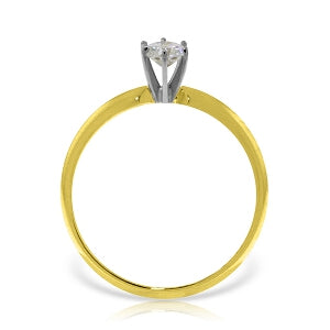 0.25 Carat 14K Solid Yellow Gold Solitaire Ring 0.25 Carat Natural Diamond