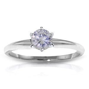0.25 Carat 14K Solid White Gold Solitaire Ring 0.25 Carat Natural Diamond
