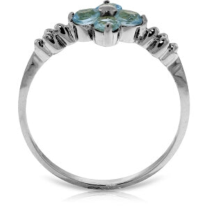 0.58 Carat 14K Solid White Gold If You Love Blue Topaz Ring