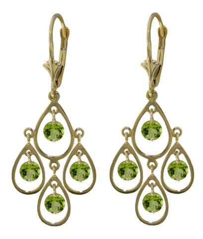 2.4 Carat 14K Solid White Gold Solace Peridot Earrings