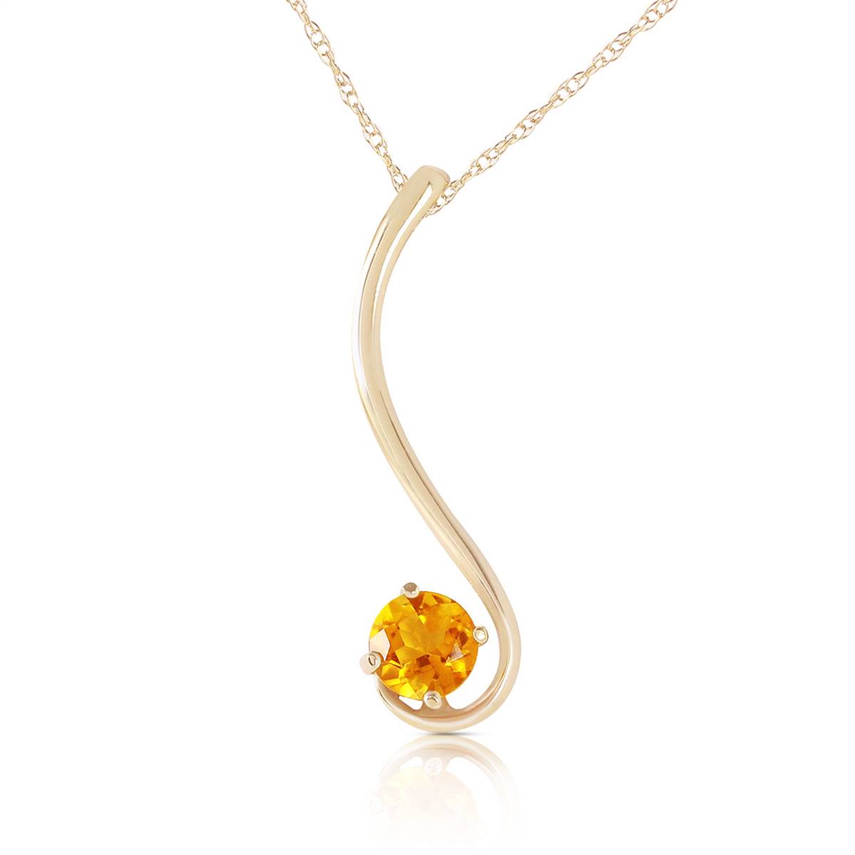 0.55 Carat 14K Solid Yellow Gold Dreaming Of You Citrine Necklace