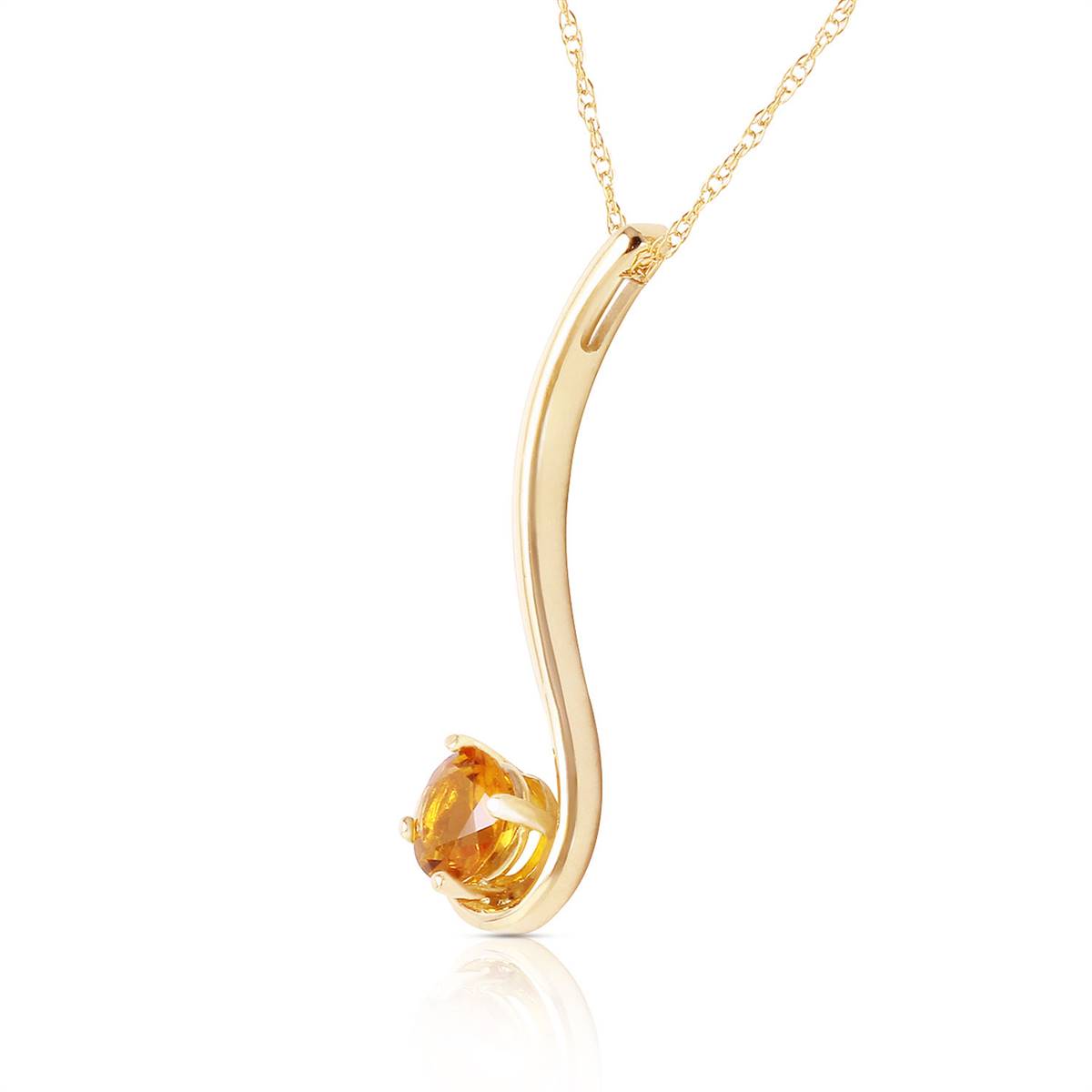 0.55 Carat 14K Solid Yellow Gold Dreaming Of You Citrine Necklace