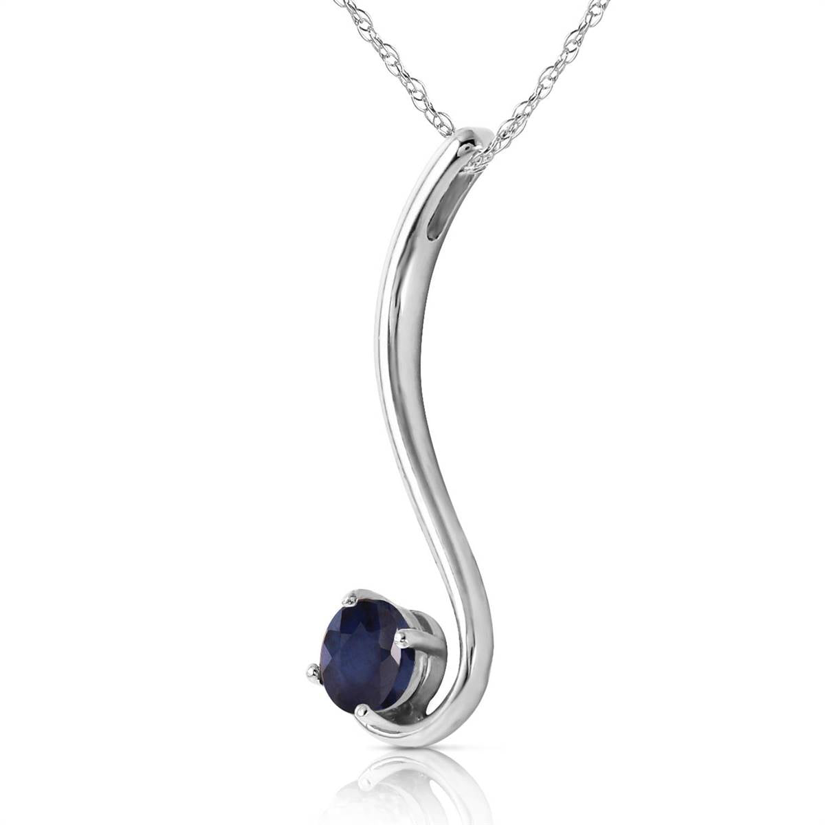0.55 Carat 14K Solid White Gold Future Is Ours Sapphire Necklace