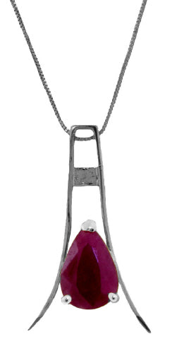 1.5 Carat 14K Solid Yellow Gold Beyond The Bridge Ruby Necklace