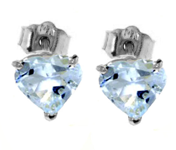 3.25 Carat 14K Solid Yellow Gold This Is My Road Aquamarine Earrings