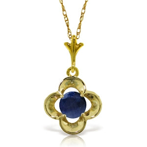 0.55 Carat 14K Solid Yellow Gold Dream Of Naturalrcissus Sapphire Necklace