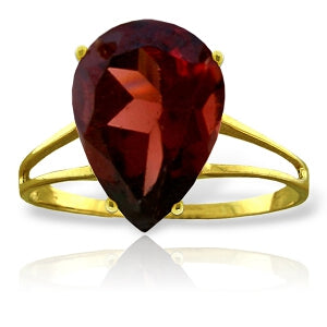 5 Carat 14K Solid Yellow Gold Nearly Not Bare Garnet Ring