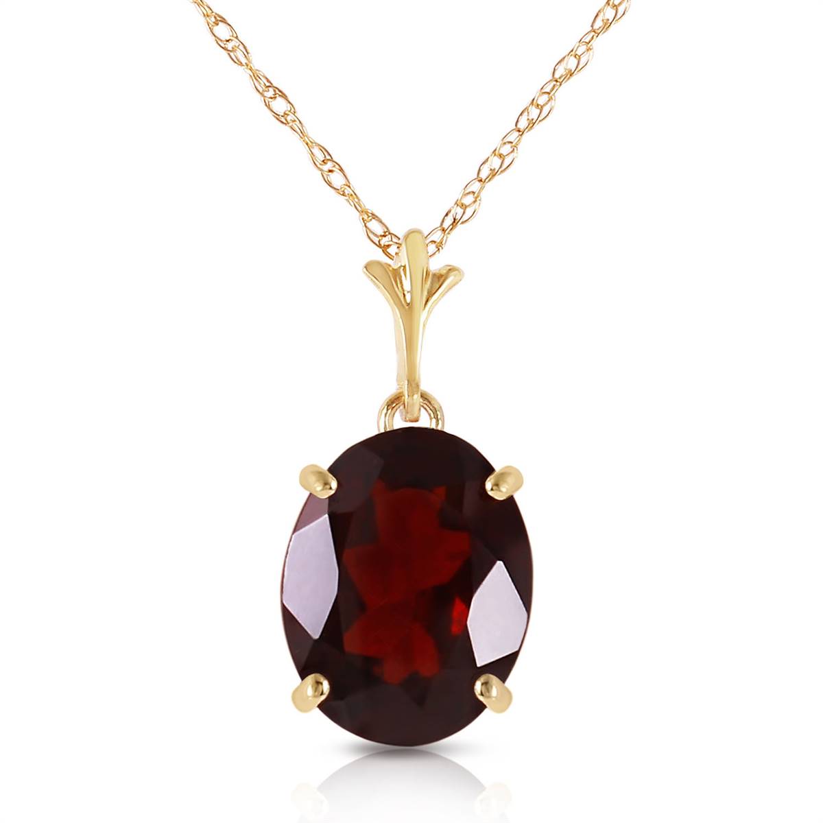 3.12 Carat 14K Solid Yellow Gold Made Of Dawn Garnet Necklace