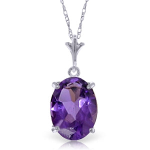 3.12 Carat 14K Solid White Gold Made Unforgettable Amethyst Necklace