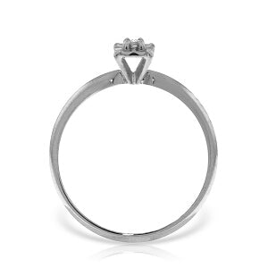 0.03 Carat 14K Solid White Gold Solitaire Ring 0.05 Carat Natural Diamond