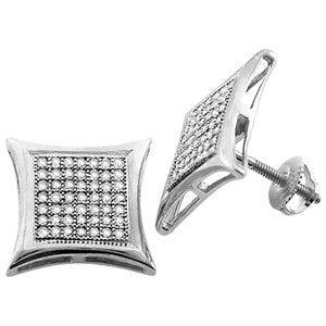 0.4 Carat 14K Solid White Gold Stud Earrings Natural Diamond