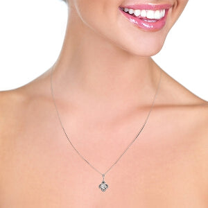 0.5 Carat 14K Solid White Gold A Soft Answer Diamond Necklace