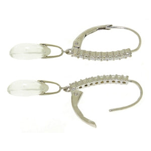 6.3 Carat 14K Solid Yellow Gold Cordelia White Topaz Diamond Earrings