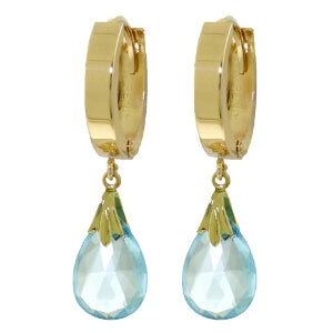 6 Carat 14K Solid Yellow Gold Jordana Blue Topaz Earrings