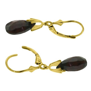 6 Carat 14K Solid Yellow Gold Performance Garnet Earrings